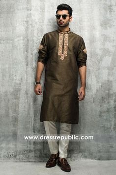 Festive Kurta Shalwar - DRM5193 Boys Kurta Design, Silk Kurti Designs