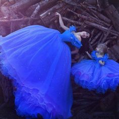 Cinderella Quinceanera, Rhinestone Wedding Dress, Blue Organza, Mother Daughter Dress, Daughter Outfits, Infant Flower Girl Dress, Baby Flower