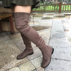 FREE SHIPPING Women Over the Knee Suede Boots JKP1621 Trendy Lace-up Knee-high Winter Boots, Brown Knee-high Boots For Winter, Casual Round Toe Knee-high Boots For Winter, Casual Suede Lace-up Boots For Winter, Casual Flat Winter Boots, Trendy Suede Boots For Fall, Winter Trendy Fitted Lace-up Boots, Trendy Winter Fitted Lace-up Boots, Casual Brown Lace-up Boots For Fall