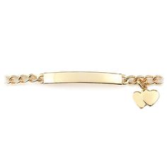 color-gold Personalized Adjustable Classic Heart Bracelet, Classic Adjustable Personalized Heart Bracelet, Safety Devices, He Or She, Id Bracelets, Double Heart, Sentimental Gifts, Perfect Christmas Gifts, Silver And Gold