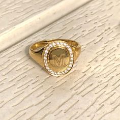 14k Initial Signet Ring, A Letter Diamond Ring, Custom Block Letter Rings, Monogram Ring, Chunky Alphabet Rings, Personalised Initial Ring ✿GOLD PURITY✿ 14K Solid Gold (58.3% pure gold and 41.7% alloy.) ✿STONE INFO✿ We use the highest quality moissanite! ✦ Color: D Colorless ✦ Clarity: VVS1 Also available in other colored gemstones upon request. Please get in touch with us! ✿HYPOALLERGENIC✿ All jewelry are made without lead, nickel, and cadmium. Hypoallergenic jewelry is higher-grade and purer. Gold Rings For Men With Letters, Letter Gold Ring For Men, Initial Rings For Men, Gold Oval Initial Ring Stamped 14k, Heirloom Gold Initial Ring In Sterling Silver, Heirloom Style Gold Initial Ring In Sterling Silver, White Gold Monogram Rings For Wedding, Anniversary Diamond Rings With Monogram, Monogrammed White Gold Rings For Wedding