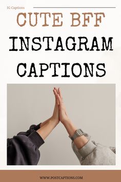 two people holding hands with the words, cute bit instagram captions on them