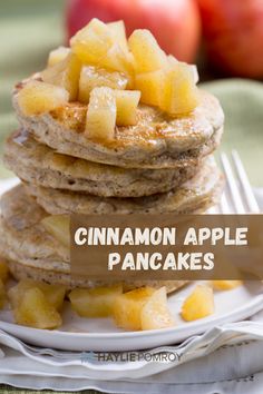 Haylie Pomroy's Apple Cinnamon Pancakes Fmd Diet, Metabolism Recipes, Apple Cinnamon Pancakes