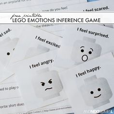 lego emotions inference game for kids to play