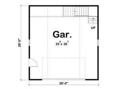 a floor plan for a garage with the measurements