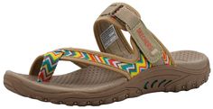 PRICES MAY VARY. Cross strap sporty comfort thong sandal design Adjustable Hook and Loop closure Cushioned comfort footbed Flexible traction sole Soft woven canvas fabric upper Beach style and comfort in the SKECHERS Reggae - Zig Swag sandal. Soft woven canvas fabric upper in a cross strap comfort thong sandal with an adjustable slide strap. Sketchers Reggae Sandals, Skechers Sandals, Sandal Design, Skechers Women, Kids Luggage, Designer Sandals, Hook And Loop, Cross Straps, Thong Sandals