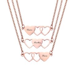 PRICES MAY VARY. ❤️ Personalized Heart Necklace - The heart pendant can be engraved with name, date, coordinates or any other text you want. You can share it with your friends or sisters. ❤️ Durable Material - The necklace is made of high quality stainless steel with polished surface, nickel-free, lead-free and hypoallergenic. It is colorfast and comfortable to wear. ❤️ Applicable Matching - We offer 2/3/4 pieces set for choice, and two colors of silver and rose gold. You can choose your favorit Bff Necklaces, Sister Necklace, Friendship Jewelry, Heart Shaped Necklace, Friendship Necklaces, Surprise Gift, Matching Necklaces, Surprise Gifts, Sister Gifts