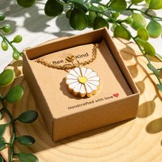 A portion of every purchase at Bee Kind Shop is donated to non-profit organizations that help save bee colonies around the globe.
---

  

This incredibly unique necklace serves as a symbol of purity, innocence, hope, and new beginnings, making it the perfect gift for the sunshine of your life!

---


Did you know that Daisies are one of many flowers that carry and provide vital nutrients that are extremely helpful for keeping bees alive? 

---



Wear it as a daily reminder of strength, positiv Inspirational Handmade Necklaces For Gifts, Inspirational Handmade Necklace Gift, Inspirational Handmade Necklace For Gift, Eco-friendly Adjustable Jewelry For Gift, Handmade Spiritual Necklaces For Best Friend Gift, Handmade Spiritual Necklace For Best Friend, Inspirational White Jewelry Gift, Inspirational White Jewelry For Gifts, Nature-inspired White Necklace For Gift