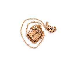 This one-of-a-kind conversion necklace is made up of: Gold filled Victorian cuff link from the late 1800s with hand tooled details. Pendant measures 0.75" wide. New 14k gold filled chain that measures 18”. Necklace pictured measures 18”. If desired, an adjustable chain length may be built into the existing chain to be more versatile, adjustable from 16-17-18 inches or from 18-19-20 inches. Wear this necklace shorter or longer depending on the neckline of what you're wearing. Victorian Brooch, Floral Cuff, Secret Sale, Gold Filled Chain, Link Necklace, Chain Lengths, Chain Length, Etching, Gold Filled