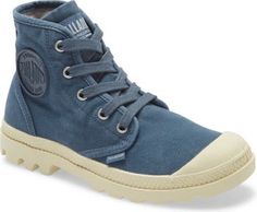 Palladium Pampa Hi Bootie (Women) | Nordstrom Trendy High-top Lace-up Boots With Rubber Sole, Casual Low-top Lace-up Boots With Lug Sole, Casual High Ankle Boots With Textured Sole, Casual High Ankle Platform Combat Boots, Casual Lace-up Boots With Lug Sole For Outdoor, Casual Winter Lace-up Low-top Boots, Urban High-top Lace-up Boots For Fall, Casual Mid-top Lace-up Boots With Rubber Sole, Casual High-top Lace-up Boots