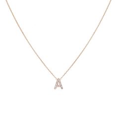 Show off your sophisticated and brilliant style in Adina Eden's Diamond Initial Necklace, featuring a dainty initial charm set with sparkling diamonds on a delicate chain of 14K gold. Customize this pendant necklace with either your first or last initial or the initial of your significant other. This dazzling piece is a definite crowd-pleaser particularly when you rock it with a few fine necklaces and a pair of heels for a flirty look. Product Details 14K Gold, 14K White Gold & 14K Rose Gold Dia Rose Gold Initial Pendant Fine Necklace, Rose Gold Initial Pendant Fine Jewelry Necklace, Rose Gold 14k Diamond Necklace With Single Cut Diamonds, Rose Gold Necklaces With Single Cut Round Diamonds, Dazzling White Necklace With Single Diamond, Elegant White Gold Initial Pendant Necklace, 14k Rose Gold Necklace With Pave Setting, Elegant Rose Gold Initial Pendant Necklace, Formal 14k White Gold Initial Necklace