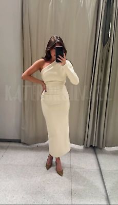 Top Rated ZARA NEW WOMAN SS23 BEIGE TEXTURED ASYMMETRIC DRESS REF:8805/017 SALE, Womens Dresses Navy Blue Midi Dress, Asymmetric Dress, Zara Fashion, Zara New, Blue Midi Dress, Asymmetrical Dress, Types Of Fashion Styles, Top Rated, New Woman