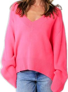 Pink Sweater Cute Oversized Sweater, Cute Oversized Sweaters, Pink Oversized Sweater, Sweater Boho, Boho Pink, Slouchy Sweater, Pink Boho, Oversized Sweater, V Neck Sweater