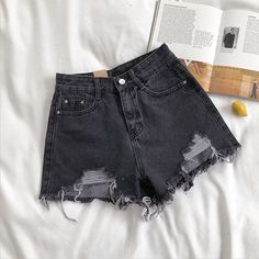 Description：FashionSierra - Wide Leg Hole Black Casual Female Streetwear Denim Shorts S is suitable for 40-45 kg M is suitable for 48-52 kg L is suitable for 53-58 kg XL is suitable for 58-63 kg XXL is suitable for 63-68 kg High Waist Denim Shorts, Short Noir, Summer Shorts Denim, Ripped Jean Shorts, Streetwear Jeans, High Waist Denim, Summer Denim, Short Jeans, Shorts Women