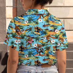 Introducing our Bigfoot Hawaiian Shirt, the perfect blend of tropical vibes, summer relaxation, and adventurous style. This casual shirt is Tropical Climate, Tropical Summer, Hawaiian Islands, Tropical Vibes, World Of Color, Tropical Paradise, Casual Shirt, Beach Party, Easy Wear