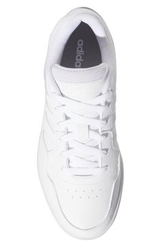 Add a sporty fresh element to your footwear collection with this comfortable sneaker by adidas. Lace-up closure Cushioned insole Round toe with bumper White sole Synthetic upper and sole Imported White Slip-resistant Athletic Fit Sneakers, White Athletic Fit Slip-resistant Sneakers, Adidas Low-top Slip-resistant Sneakers, Adidas Slip-resistant Low-top Sneakers, Adidas Slip-resistant Lace-up Sneakers, Low-top Adidas Running Shoes With Logo, Adidas Slip-resistant Sneakers For Casual Sports, Adidas Slip-resistant Sneakers For Jogging, Adidas Synthetic Sneakers With Boost Midsole