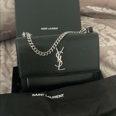 Silver Crossbody Ysl Comes In An Okay Condition Doesn’t Come With Its Box But It Comes With Ysl Dust And Cards Authenticity Proof Crossbody Ysl, Sunset Color, Saint Laurent Bags, Sunset Colors, Happy Fall Y'all, Saint Laurent Bag, Happy Fall, Ysl Bag, Saint Laurent