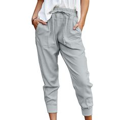 F00043565-103 Casual High-waisted Pants For Day Out, Casual Stretch Gray Bottoms, Casual Ankle-length Harem Pants For Fall, Casual Cargo Pants For Fall, Casual Spring Joggers, Casual High-waist Capris With Pockets, Casual High Waist Capris With Pockets, Stretch High-waisted Casual Harem Pants, Casual Non-stretch Harem Pants For Fall