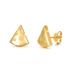 PRICES MAY VARY. 🧀【Funny Food-shape Earrings】The Cheese Slice Wedge Stud Earrings are so fun. The realistic shape of the cheese block seems to really attract critters to steal it. Wearing this pair of small and delicate earrings, I believe you are also a very cute and interesting friend. Wearing it can also add to your playful and lovely temperament. 🧀【Cute Cheese Earrings Size】12*11mm/ 0.47*0.43inch. Weight: 3.9g. Comfortable to wear, suitable for various occasions, such as parties, schools, Cute Earrings Studs, Cheese Earrings, Mushroom Cheese, Cheese Block, Cheese Cupcake, Cheese Lover Gifts, Cheese Slice, Donut Earrings, Donuts Earrings