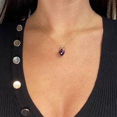 This Beautiful Purple Amethyst & Diamond Pendant Necklace Is Crafted In 18k Rose Gold. Bail Is Set With Tiny Diamonds Weighing 0.03cttw. Amethyst Weight: 7.80cts. Pendant Size: 16.00mm. Chain Length: 17.00 Inches. Comes With Box And Certificate. Id: 048378 Yellow Gold Amethyst Heart Cut Jewelry, Luxury Amethyst Birthstone Necklace, Elegant Purple Pendant Birthstone Necklace, Fine Jewelry Amethyst Necklace In Yellow Gold, Fine Jewelry Yellow Gold Amethyst Necklaces, Fine Jewelry Amethyst Necklaces In Yellow Gold, Elegant Amethyst Birthstone Necklace, Purple Heart Pendant Necklace For Formal Occasions, Luxury Purple Jewelry Gift