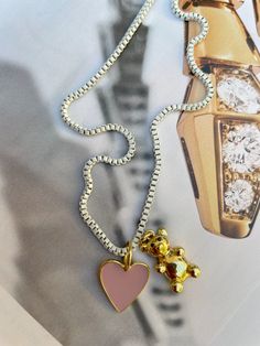 Sweet charms Necklace Various styles Cute Gold Heart-shaped Jewelry, Cute Heart-shaped Gold Jewelry, Cute Gold Charm Necklaces With Clavicle Chain, Cute Gold Charm Necklace With Clavicle Chain, Cute Gold Double Heart Jewelry, Cute Double Heart Gold Jewelry, Trendy Gold Heart Charm, Cute Gold Pendant Charm Necklaces, Cute Heart-shaped Charms Necklaces