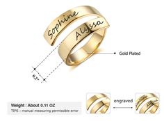 "--------------------------------------------- PRODUCT INFORMATION --------------------------------------------- * A unique name ring is special for yourself. * offer a wonderful way to show off your unique personality. * With your careful use and protection, the custom name ring without discoloration and tarnish. * Material is Stainless Steel,18K gold/silver/rose gold plated.. --------------------------------------------- HOW TO ORDER ---------------------------------------------   From drop-do Customizable Adjustable Engraved Ring For Gift, Adjustable Gold Ring For Anniversary, Customizable Adjustable Gold Engraved Ring, Adjustable Engraved Ring Personalized Gift, Adjustable Engraved Name Ring As Personalized Gift, Adjustable Engraved Name Ring For Personalized Gifts, Custom Gold Engraved Personalized Ring, Customizable Gold Engraved Ring For Personalized Gift, Customized Gold Engraved Ring As Gift