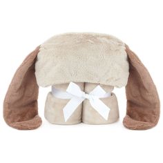 Perfect for playtime or snuggle time, our plush hooded bunny rabbit blanket with hand pockets features the same super-soft plush fabric as our coordinating Baby Bunny Stuffed Animal (sold separately). The hooded design encourages imaginative play, while also providing a cozy wrap for your little honey bunny. | Bunny hooded blanket with pockets is made of soft, plush fabric. | Makes a cute gift for a little one. | 100% polyester. | Machine wash cold. Do not bleach. Line dry. Do not iron. Do not d Knit Bunny Lovey Pattern, Bunny Plush Backpack, Bunny Stuffed Animal, Bear And Bunny Lovey Blankets, Bunny Blanket, Cozy Wrap, Bunny Bunny, Honey Bunny, Baby Bunny