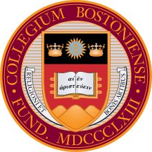 the logo for the college of boston university