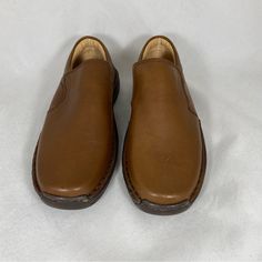 Arad Mohagony Leather Loafer For Men Comfort Flex Plain Mohagony Leather Anti-Fatigue Size: Us (9), Eu (42) Condition Note: New With Tag Brown Slip-on Plain Toe Moccasins, Brown Slip-on Moccasins With Plain Toe, Masculine Brown Slip-on Leather Shoes, Masculine Brown Loafers With Round Toe, Slip-on Leather Shoes With Plain Toe, Brown Leather Slip-ons With Plain Toe, Classic Slip-on Walking Shoes With Leather Sole, Business Slip-ons With Swift Leather And Round Toe, Classic Leather Slip-on Walking Shoes