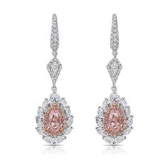 Pink Diamond Earrings, Lux Jewelry, Diamonds Earrings, Pink Diamonds, Rose Pale, Luxe Jewelry, Marquise Cut Diamond, Diamond Education, Fancy Diamonds