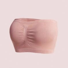 Peachy/ Pink Bandeau Strapless/Wireless Bra With Uniboob Separation Bra Size (Us) M - 34c,34d,36a,36b L - 36c,36d,38a,38b Wireless Strapless Bra, Wireless Bra, Peachy Pink, Bra Sizes, Women's Intimates, Pink Ladies, Bra, Pink, Women Shopping