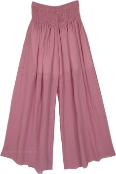 As stunning as the Pink Panther Diamond, these pretty cotton pants are a style statement for every season! With its loose-fit palazzo cut, they are comfortable to have on and to lounge around in. The waist is wide and has elastic smocking to give you a perfect body fit. #tlb #SplitSkirtsPants #Misses #vacationclothing #beachwrap #Fall #WideLegPants #PinkPants #HippiePants Loose Summer Pants, Chic Cotton Wide Leg Pants With Elastic Waistband, Chic Wide Leg Cotton Pants With Elastic Waistband, Cotton Wide Leg Pants For Loungewear, Cotton Wide Leg Loungewear Pants, Full Length Cotton Wide Leg Pants, Relaxed Fit Cotton Wide-leg Culottes, Pink Wide Leg Loungewear Pants, Spring Cotton Wide Leg Pants