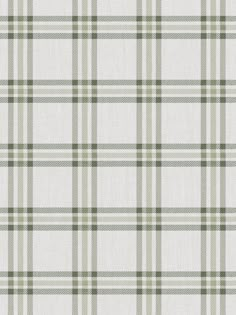 a white and green plaid fabric