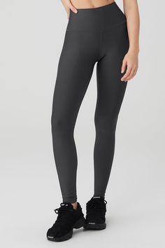 Just as perfect for out and about as they are for a good sweat session. These leggings are made from Airlift—our most compressive, supportive fabric with a sheeny finish and four-way-stretch for a glove-like fit. The high-rise waistband is double-layered for a sleek look, and the full-length legs are designed to hit at the ankle. Choose your favorite color(s) and get ready to wear yours on repeat. Alo Yoga Breathable Functional Activewear, Alo Yoga Athleisure Activewear For Sports, Alo Yoga 4-way Stretch Activewear For Sports, Alo Yoga Sportswear For Running, Alo Yoga Moisture-wicking Sportswear, Alo Yoga Training Activewear With Light Support, Alo Yoga Running Activewear, Alo Yoga Compression Activewear For Gym, Functional Alo Yoga Activewear With 4-way Stretch