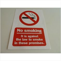 1 X No Smoking Sign A4 Size Self - Adhesive Back 5013918060191 £1.49+FREE POSTAGE on eBid United Kingdom A4 Size, Online Auctions, Online Marketplace, United Kingdom, Auction, Buy And Sell