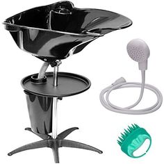 Portable Mobile Shampoo Bowl, Bundle Wash Unit Hair Washing Basin Unit Set with Bucket Shower and Massage Brush, Suitable for Barber Stores, Homes, Beauty Salons 【Professional Kit】; Portable Shampoo Bowl set contains a shampoo bowl, bucket, shelf tray, shower, massage brush. This Shampoo Bowl Set is very convenient and comfortable to use. And not worry about the installation, we have installation instructional video can be referred to. Portable Salon Shampoo Bowl has five stands that won't wobbl Portable Shampoo Bowl, Barber Store, Shampoo Bowls Salon, Salon Shampoo, Shampoo Bowls, Basin Unit, Hair Setting, Washing Hair, Bowl Set