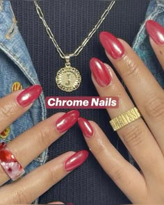 Nail inspo, Chrome Nails Chrome Nail Colors, Kutek Disney, August Nails, Smink Inspiration, Makijaż Smokey Eye, Red Nail, Nail Jewelry, Funky Nails, Nails Done