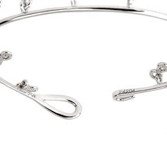 Dior Dangling Diamond Bangle Bracelet 0000858 Silver Elegant Cuff Bracelet With Diamond Accents, White Gold Sterling Silver Bangle - Fine Jewelry, Elegant White Gold Cuff Bracelet For Anniversary, Luxury Bangle With Prong Setting, Exquisite Silver Platinum Bracelets, Formal Silver Bangle With Prong Setting, Luxury Sterling Silver Bangle With Prong Setting, Luxury Silver Bangle With Prong Setting, Silver Luxury Bangle With Prong Setting