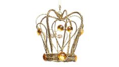 Yellow, providence gold wire crown ornament, 4"", yellow, plastic. | At Home Providence Gold Wire 4" Yellow Crown Ornament Crown Ornament, Yellow Crown, Wire Crown, Gold Wire, At Home, Christmas Decorations, Crown, Yellow, Gold