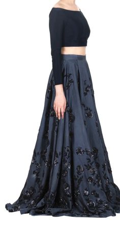 Gorgeous silk Lehnga with one of a kind intricate black sequin hand embroidery. Paired with a silk blouse. Dupatta can be added. Color combination of Lehnga/choli can be changed. It can also be customized per your measurements. Embroidery and stitching will take upto 6 weeks. Once shipped it will take 3-5 days for you to receive your package. If you need it urgently inbox me. Floral Embroidered Lehenga For Evening, Floral Embroidery Lehenga For Evening, Evening Fitted Lehenga With Floral Embroidery, Fitted Evening Lehenga With Floral Embroidery, Fitted Lehenga With Floral Embroidery For Evening, Evening Lehenga With Floral Embroidery And Fitted Style, Party Lehenga With Floral Embroidery, Party Embellished Embroidered Art Silk Fabric, Art Silk Evening Dress