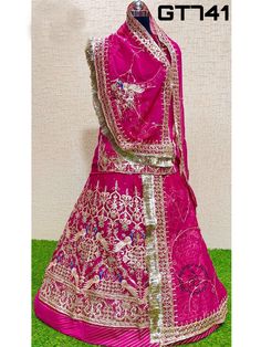 Humarai Pure wedding Sangeet Coding Zari work Rajputi Poshak In Pink Color-82006 Product Details: Fabric:Heavy Humarai Pure Fabric Work:Heavy Barik Gotta Patti work with Barik Foiling Zari and Coding Zari work with Heavy Stone Touch Heavy Odhni four side work with Pallu Butta and Zaal work with Gotta turri Heavy Kurti work with Galla and Astin work With Astar and Aari Magji complete Color: Pink Occasion:Mehendi Sangeet, wedding Party Wear Washing Instruction:Dry Wash Color : Same as pr photo ( 5 Kundan Saree For Transitional Season, Kundan Choli For Eid, Wedding Sharara With Dori Work For Transitional Season, Semi-stitched Chandbali Salwar Kameez For Traditional Ceremonies, Semi-stitched Choli For Traditional Ceremonies During Diwali, Unstitched Kundan Sharara With Pallu, Semi-stitched Traditional Wear With Zari Work For Navratri, Kundan Choli With Gota Work For Eid, Eid Banarasi Silk Lehenga With Gota Work