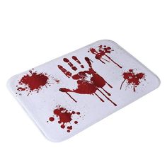 Jiusan Home New Products Arrive, Welcome to The Store To Buy! Blood Trail Foot Bath Mat Door Mat Scary Horror Style Halloween Decoration Hot Description: The bath mat has bloody footprints. Clean and creepy Turn your bathroom into a horror movie. Great for Zombie Apocalypse or Halloween parties! Anti-mildew, temperature-proof, UV-resistant, to prevent fading and sun damage, these multi-functional carpets will not damage your floor. They are also suitable for indoor use, just wipe them clean. Eas Horror Movie Scenes, Blood Red Color, Mat Door, Dorm Apartment, Red Stain, Foot Bath, Apartment Life, Unique Halloween, Halloween Looks