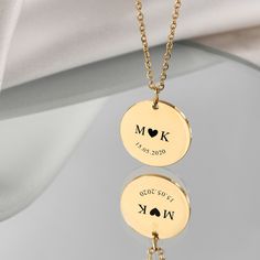 Personalized COUPLE Necklace with Custom Initials and Symbol !  If you've been looking for a beautiful and one-of-a-kind gift, then our personalized necklace is perfect for you. And if you're searching for a special Christmas, Birthday, or anniversary present - then you've come to the right place! About this item: - The necklace is hypoallergenic (no allergic reactions). - We guarantee the necklace will keep its shine and color for a long time. - Perfect for everyday use - Water-resistant so you Engraved Initial Pendant Necklaces For Anniversary, Customizable Initial Pendant Necklace For Anniversary, Anniversary Engraved Initial Pendant Necklaces, Custom Name Initial Pendant Jewelry For Anniversary, Anniversary Jewelry With Engraving Option, Initial Pendant, Couple Initials, Couple Necklace, Recycled Necklaces, Couple Necklaces