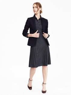 product photo Peak Lapel, Business Casual, Banana Republic, Dresses For Work, Long Sleeves, Blazer, Long Sleeve