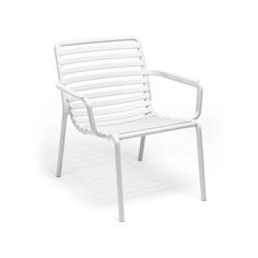 a white plastic chair on a white background