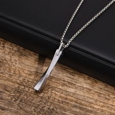 44275082920180|44275082952948 Modern Accessories Jewellery, Bar Necklaces, Necklaces For Men, Modern Accessories, Wolfram, Hypoallergenic Jewelry, Make An Impact, Modern Necklaces, Geometric Pendant