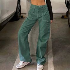 In Excellent Condition Us 4 Oversized Fit 100% Cotton Cargo Pants Style Zip & Button Fastening Belt Looped Waist Oversized Pockets Pleated Detail On Inner Leg Wide Leg Non-Stretch Unlined Lioness Clothing, Roadtrip Vibes, Green Dress Pants, Cargo Pants Style, Festival Fits, Festival Pants, Denim Cargo Pants, Green Cargo Pants, Pants Green