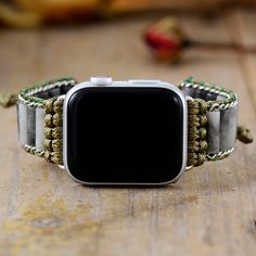 Add some pizzazz to your wrist with our unique High End Apple Watch Strap. Made from jasper stones, this one-of-a-kind design will have you turning heads—or at least, it will turn your wrist (in adoration). Make sure you don't 'watch' the time pass you by with this stylish accessory! Material: Jasper, stainless steel. Size: Woman Around 6.7 inches and adjustable; Man Around 7.3 inches and adjustable Fit for: Apple watch series 8 7 6 5 4 3 2 SE. This item is covered by warranty and 30 days return Luxury Handmade Adjustable Apple Watch Band, Luxury Leather Bracelet Strap Apple Watch Band, Luxury Adjustable Metal Apple Watch Band, Adjustable Wear-resistant Apple Watch Band For Outdoor, Adjustable Hand-tooled Brown Apple Watch Band, Apple Watch Strap, Jasper Stone, Apple Watch Series, Stainless Steel Chain