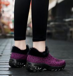 Possible Women's Fur Walking Shoes Sock Sneakers | Ultrasellershoes.com – Ultra Seller Shoes Winter Low-top Slip-resistant Sneakers, Comfortable Ankle-high Walking Shoes With Cushioned Footbed, Winter Slip-resistant Sneakers With Round Toe, Comfortable Black Walking Shoes With Round Toe, Winter Sneakers With Closed Toe In Synthetic Material, Winter Synthetic Sneakers With Closed Toe, Closed Toe Synthetic Sneakers For Winter, Comfortable Black Walking Shoes For Outdoor Activities, Winter Synthetic Closed Toe Sneakers