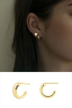 The Egg Hoop earrings are elegant and a beautiful classic piece. They measure 1/4 inch tall. 1/8 wide at the top under 1/8 wide at the bottom Made in Los Angeles. #egghoop #thickhoop #goldhoop #hoops Minimalist Small Hoop Huggie Earrings For Formal Occasions, Classic Hoop Huggie Earrings, Modern 14k Gold Small Hoop Huggie Earrings, Minimalist Huggie Earrings With Polished Finish, Minimalist 14k Gold Huggie Earrings With Polished Finish, 14k Gold Minimalist Huggie Earrings With Polished Finish, Minimalist Small Hoop Earrings For Anniversary, Modern 14k White Gold Huggie Earrings, Dainty Huggie Hoop Earrings For Formal Occasions